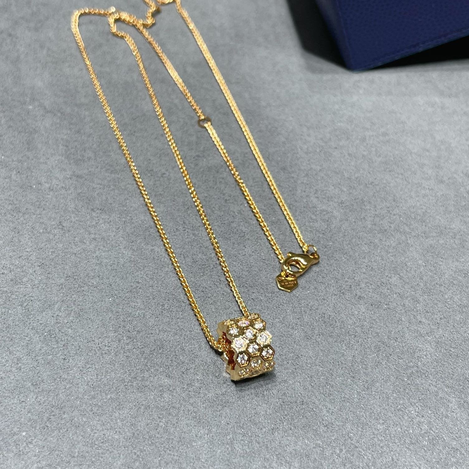 BEE LOVE DIAMOND PAVED 3 ROW NECKLACE