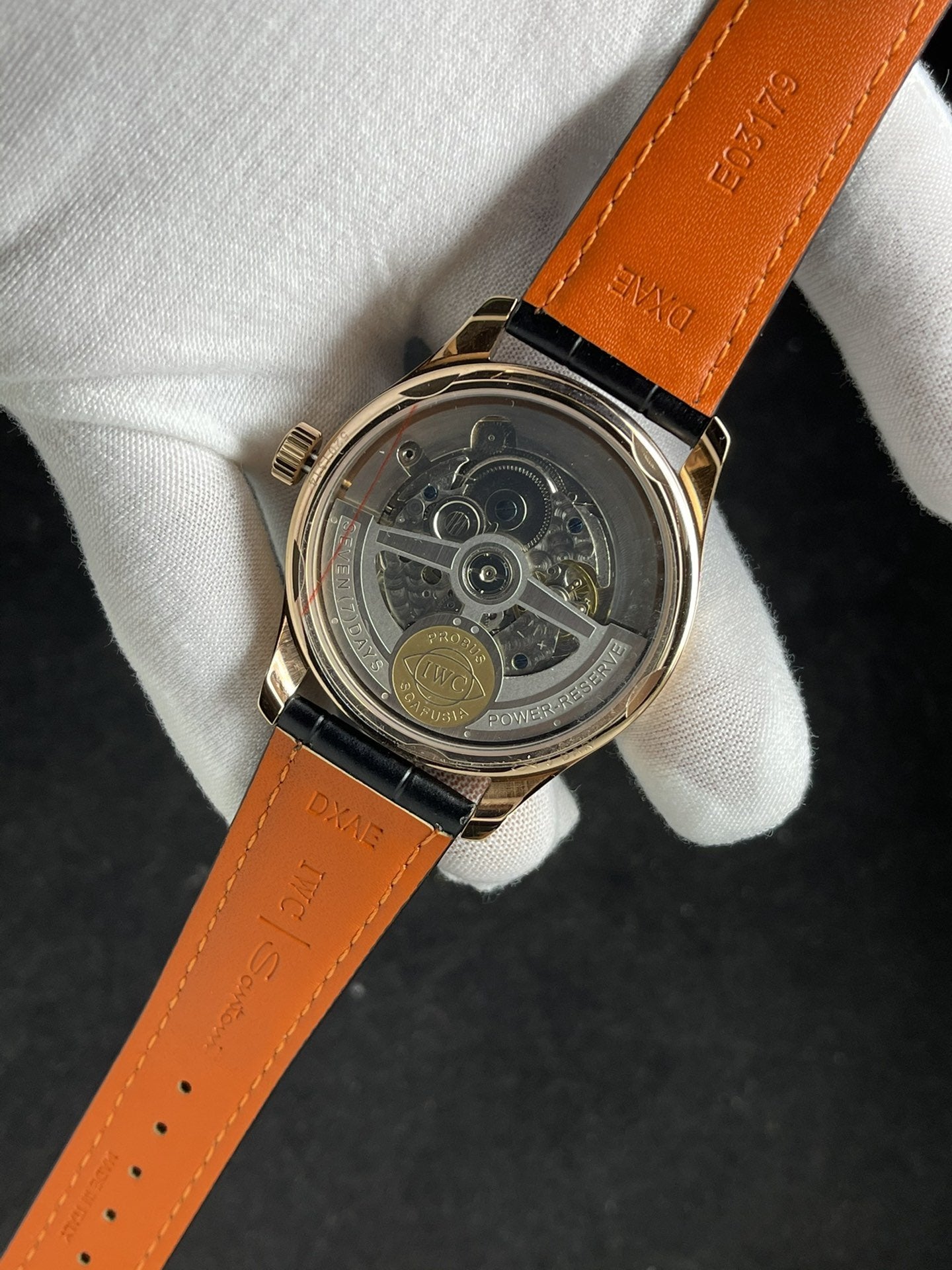 PORTUGUESE 7 DAYS 42MM ROSE GOLD CASE BLUE DIAL