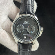 PORTUGUESE 7 DAYS 42MM STEEL CASE BLACK DIAL