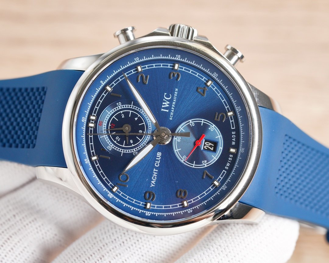 PORTUGUESE YACHTCLUB 45MM STEEL CASE ALL BLUE DIAL CHRONOGRAPH