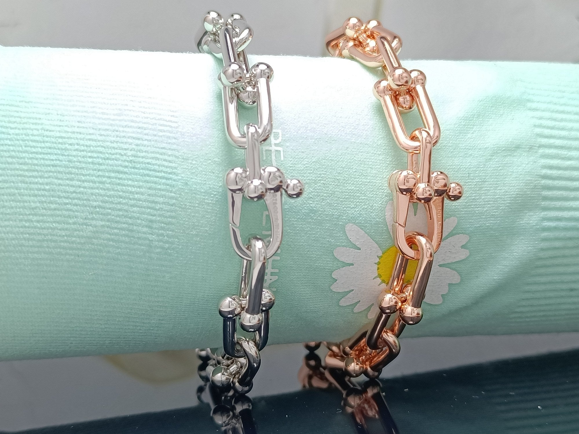 HARDWEAR BRACELET PINK GOLD AND SILVER DIAMOND