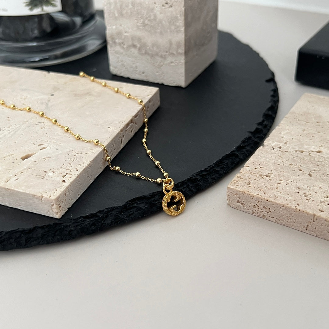 GG BALL CHAIN GOLD NECKLACE