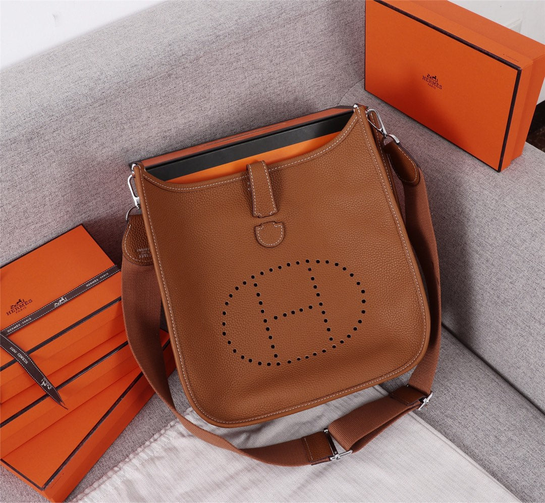 HM EVELYNE BAG 28 RUSSET TOGO