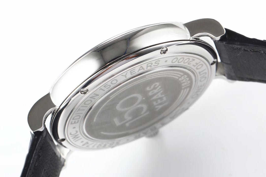 IWC Portofino 40mm Navy Blue Dial Steel Case Black Crocodile Leather