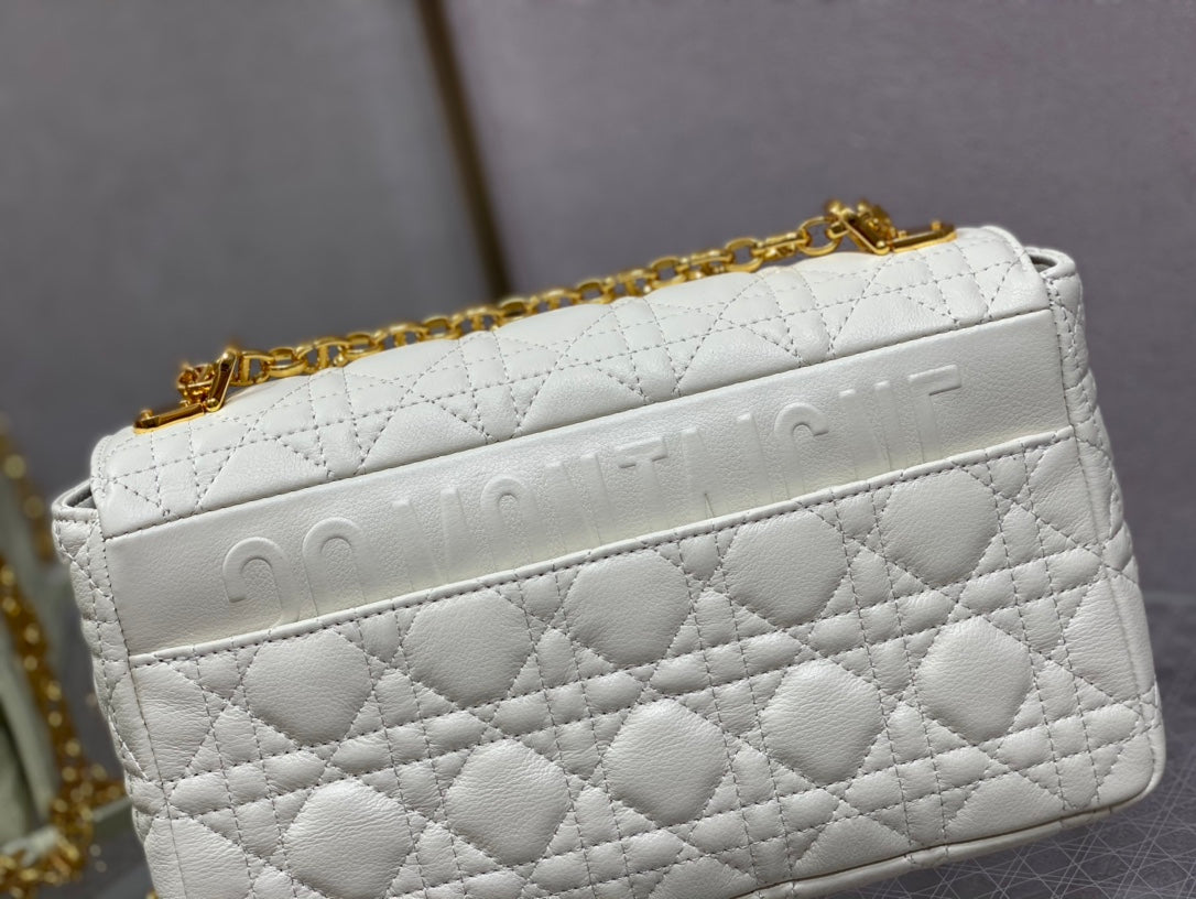 medium caro 25.5 white calfskin