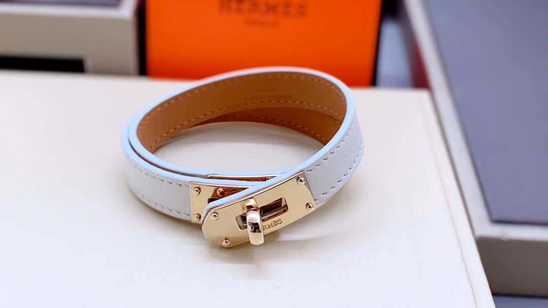 HM Kelly Double Tour Pink Gold Bracelet