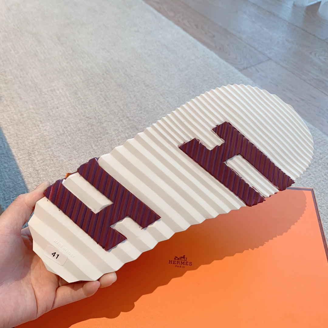HM ELECTRIC SANDAL FIRE FABRIC AND CALFSKIN