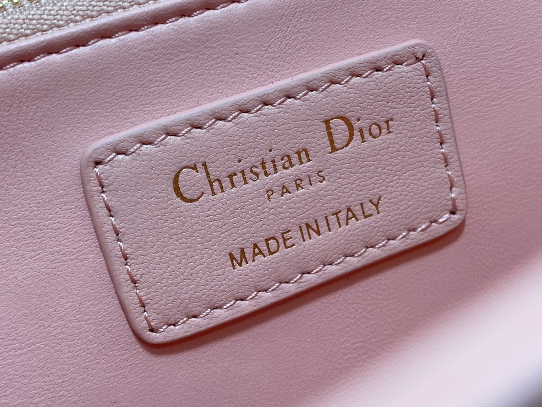 MY CD 24 TOP HANDLE BAG PINK LAMBSKIN