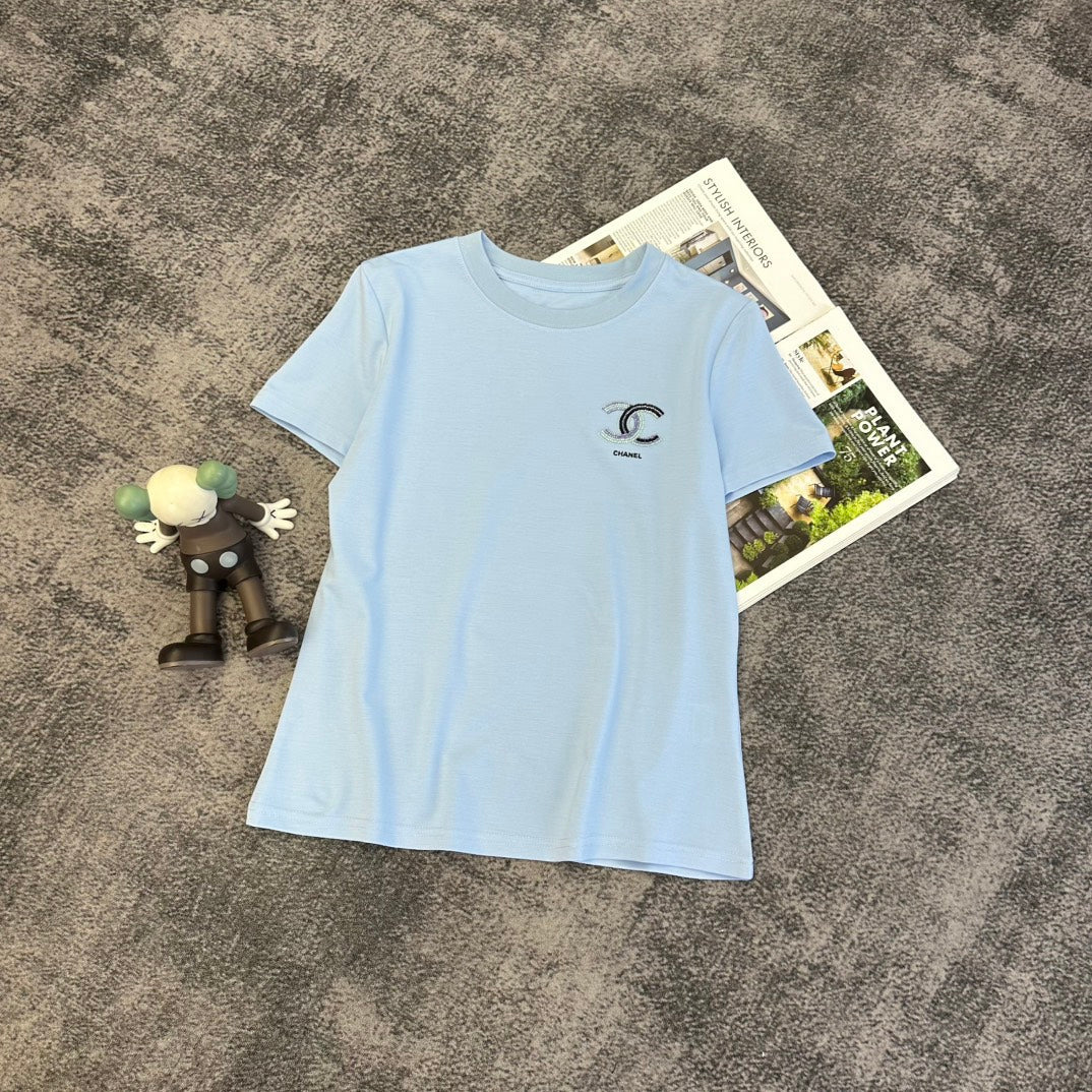 Chanel 2026 T-shirt White Black Yellow Blue Cotton 359098 – ModenGlanz