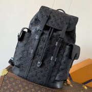 CHRISTOPHER BACKPACK 48 IN BLACK MONOGRAM CALFSKIN