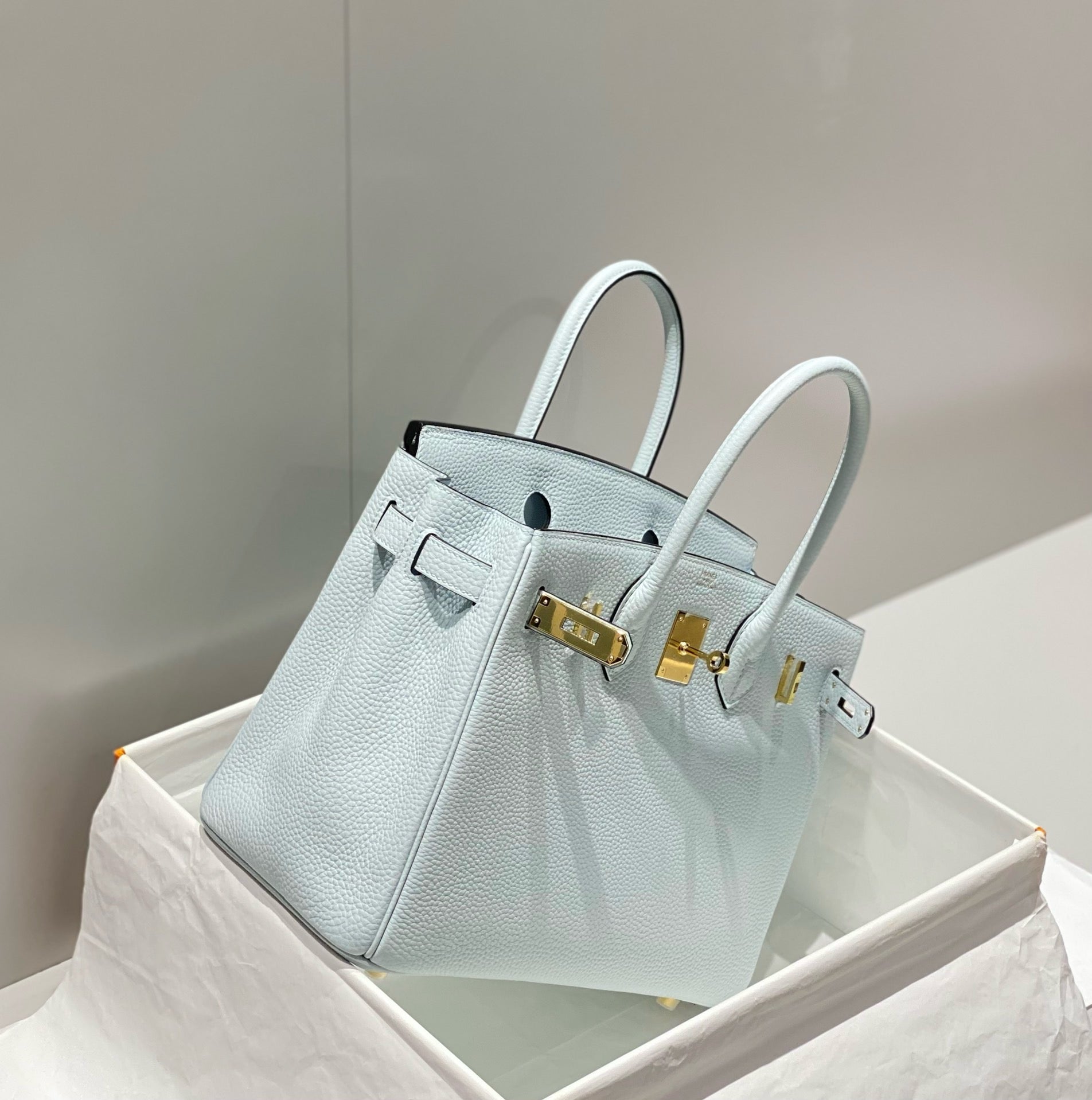 Hermes 2026 Birkin Bag 30cm Blue Togo Calfskin With Gold Hardware