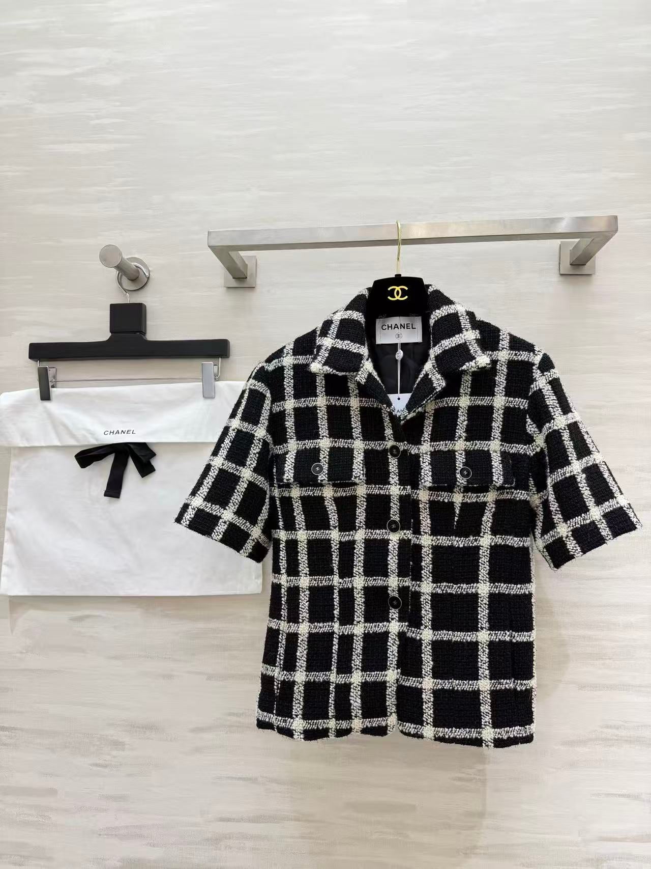Chanel 2026 Set Black White Tweed Fabric 322315