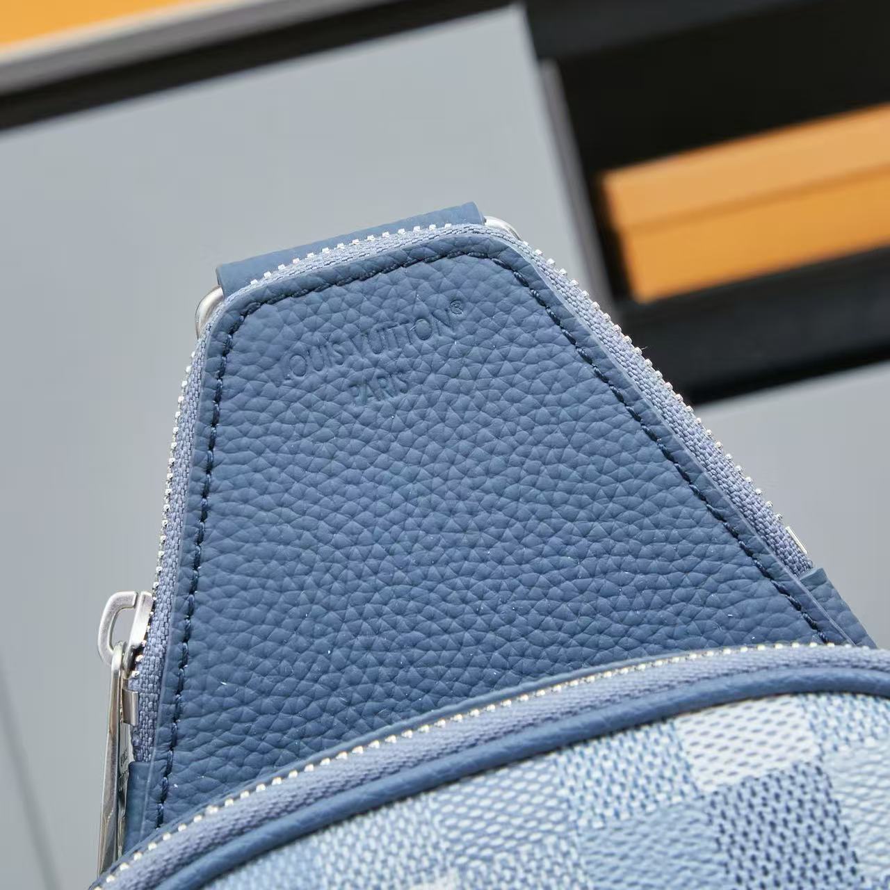 Louis Vuitton 2026 Avenue Crossbody Bag 30cm Indigo Blue Canvas Cowhide