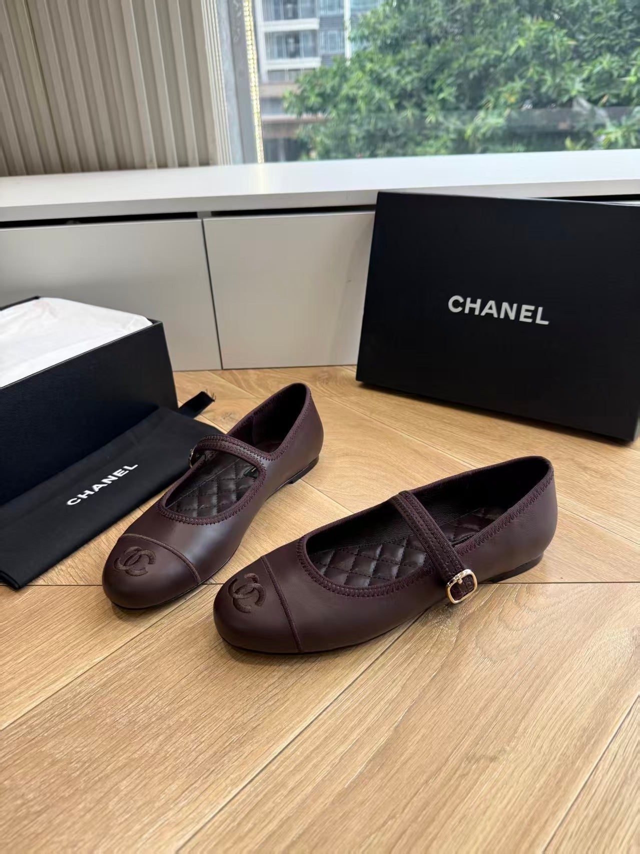 Chanel 2026 Ballet Flat Quilted Leather With CC Logo