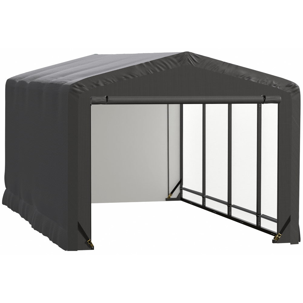 ShelterLogic ShelterTube Wind and Snow-Load Rated Garage, 10 ft. Wide Gray