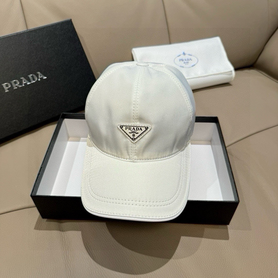 Prada Logo Canvas Baseball Hat 213430