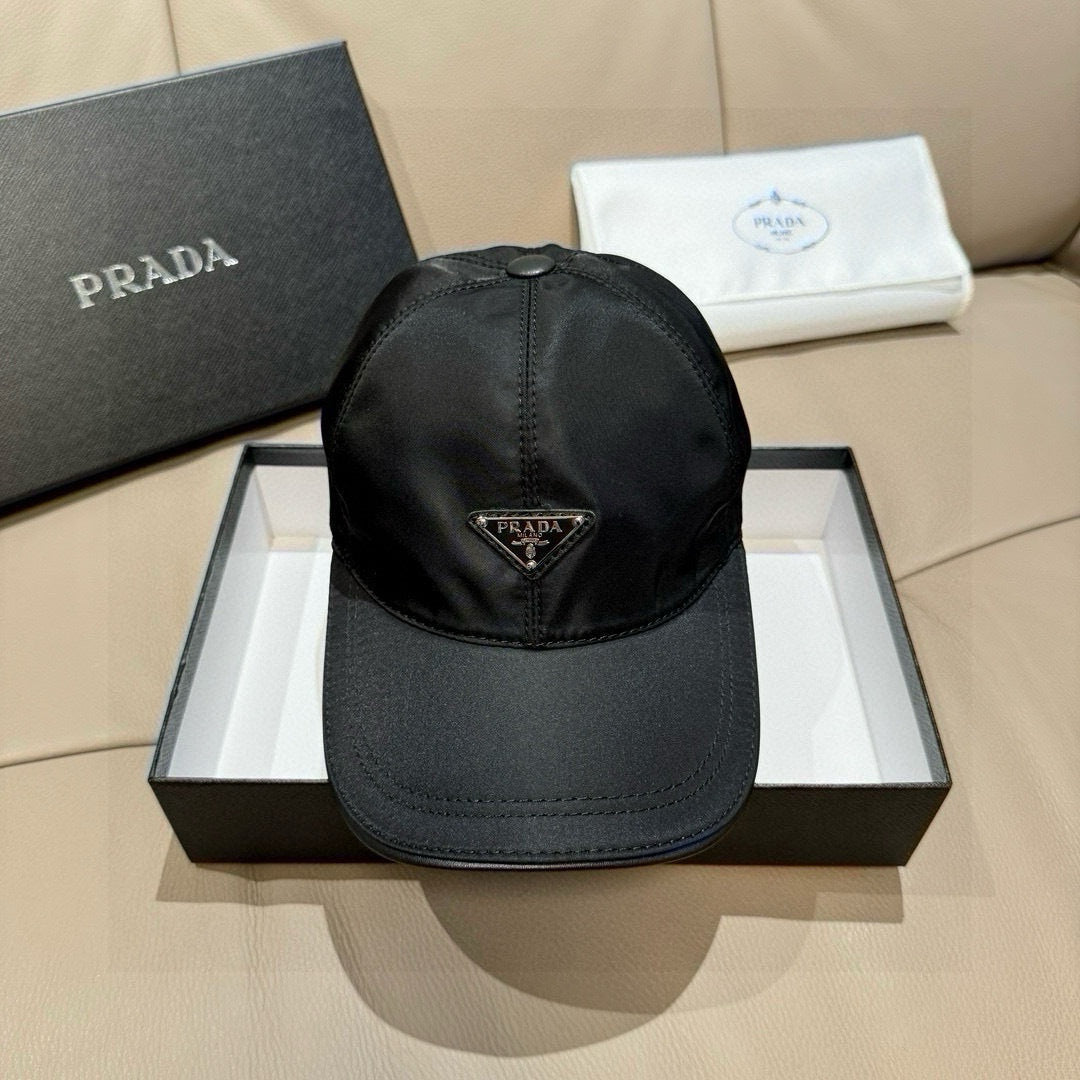 Prada Logo Canvas Baseball Hat 213430