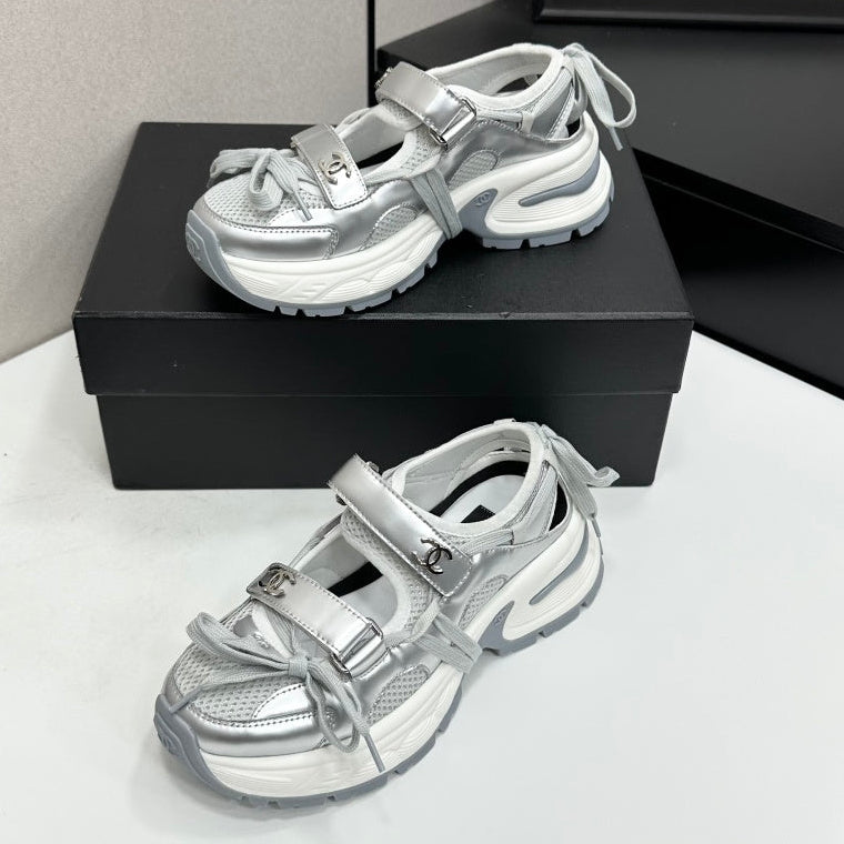 Channel 2026 Premium Casual Sneakers 55mm Mesh Calfskin 894895