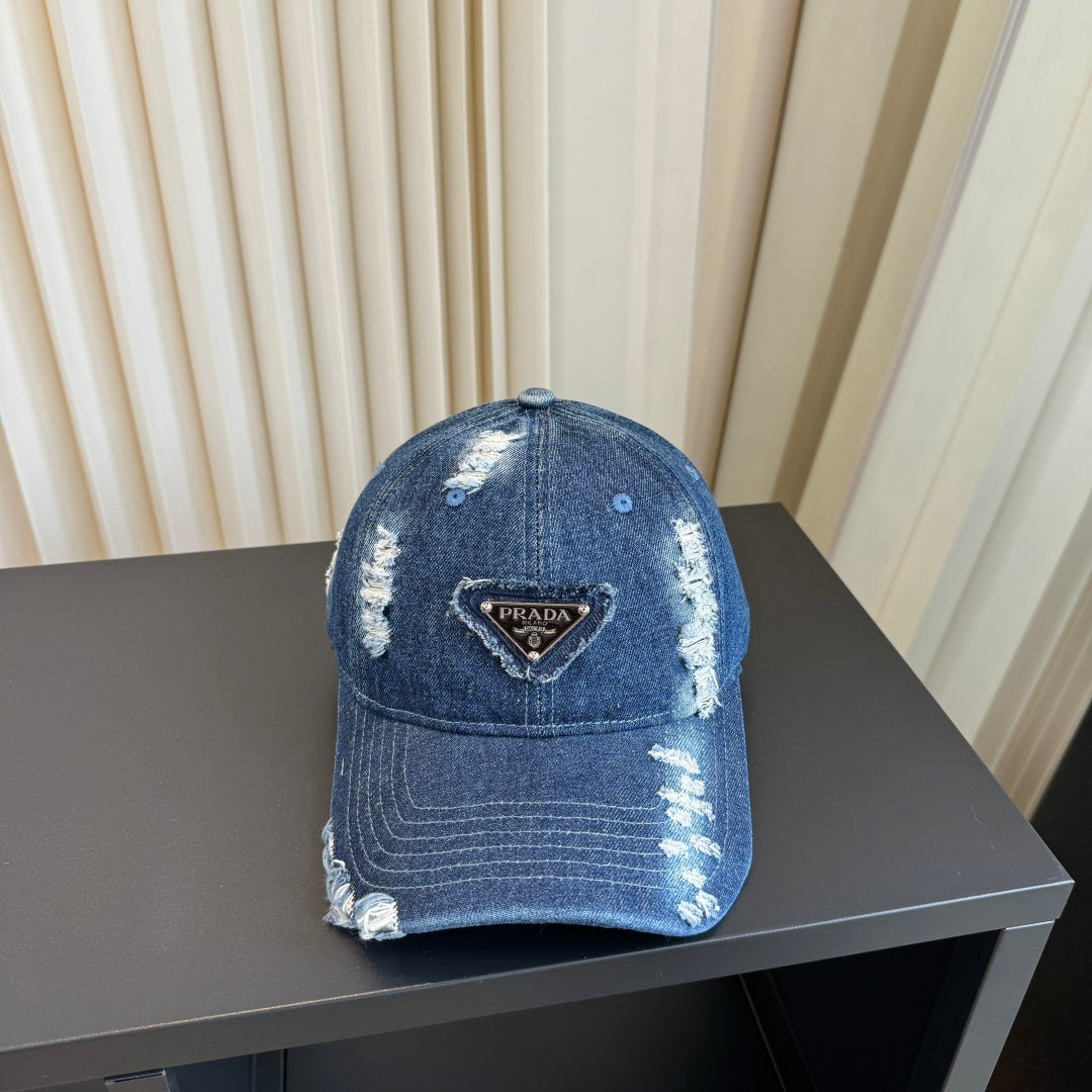 Prada Denim Baseball Cap 213450