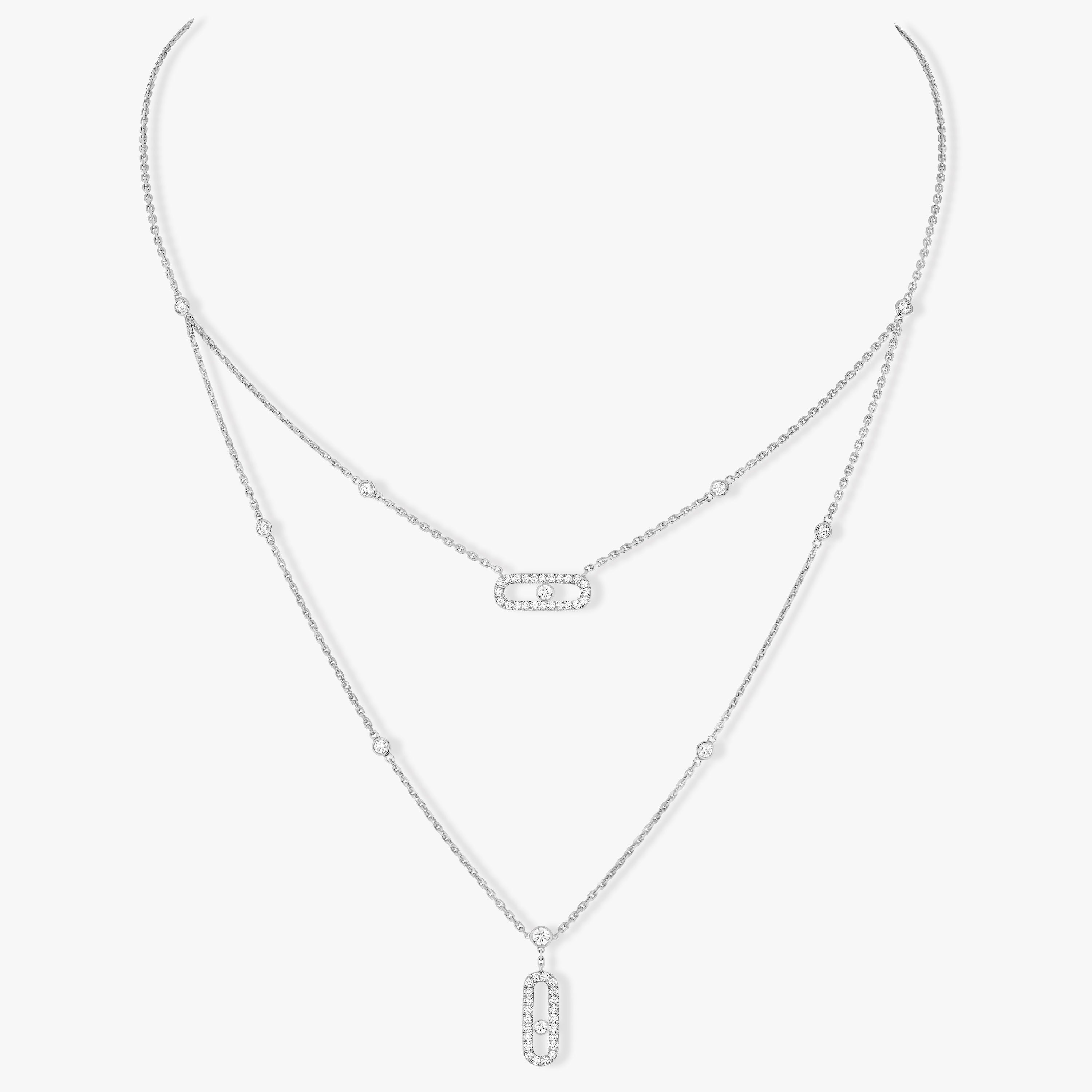 MOVE 2 ROW DIAMOND NECKLACE