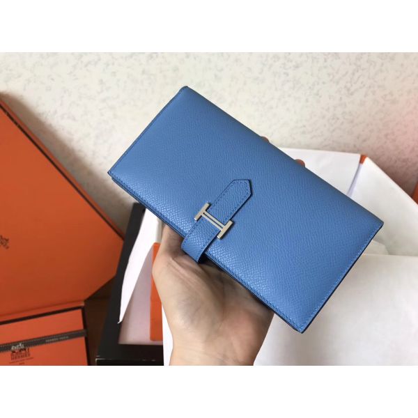 HM Blue Jean Epsom Bearn 17,5 Gusset Wallet