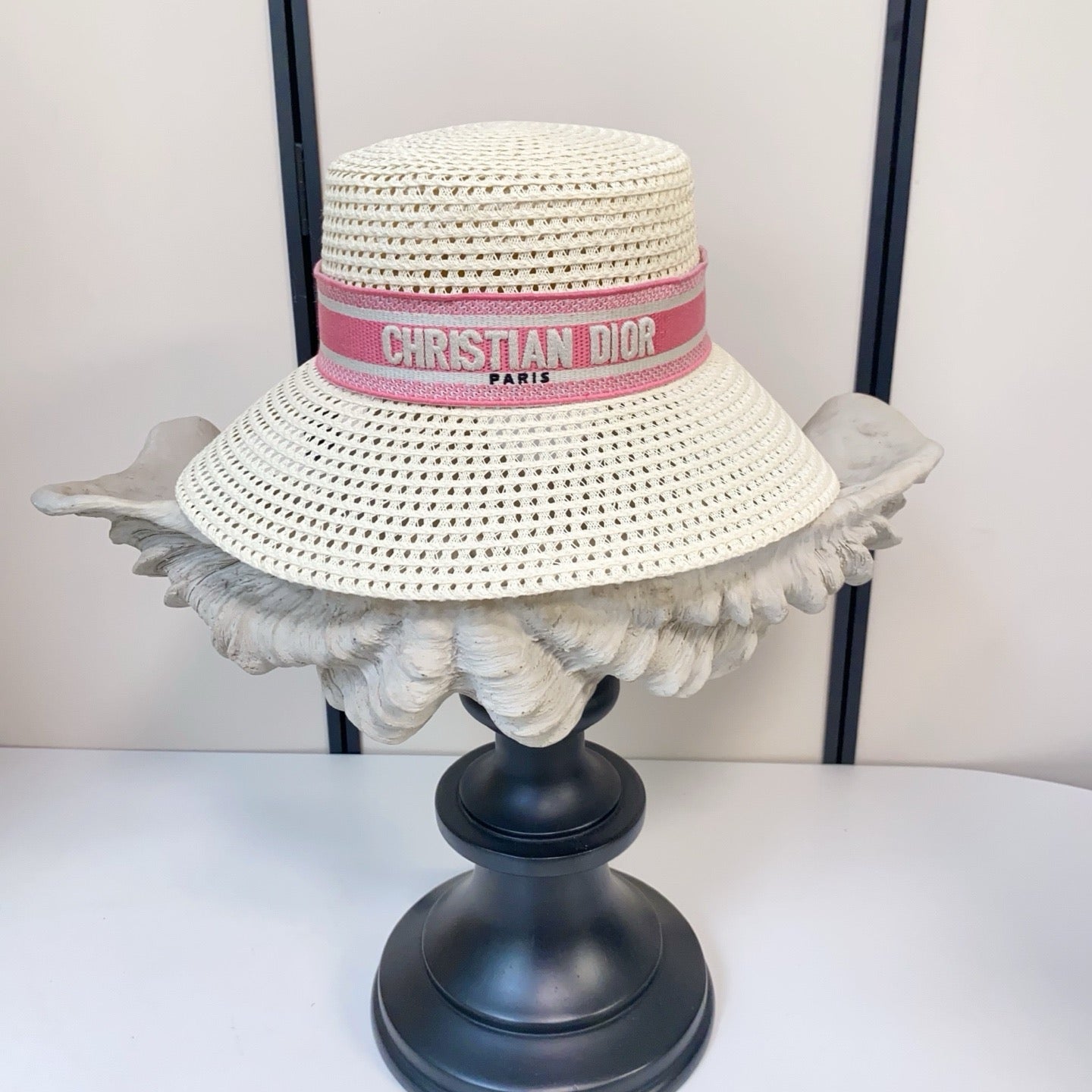Dior Straw Hat With Embroidered Logo 212956
