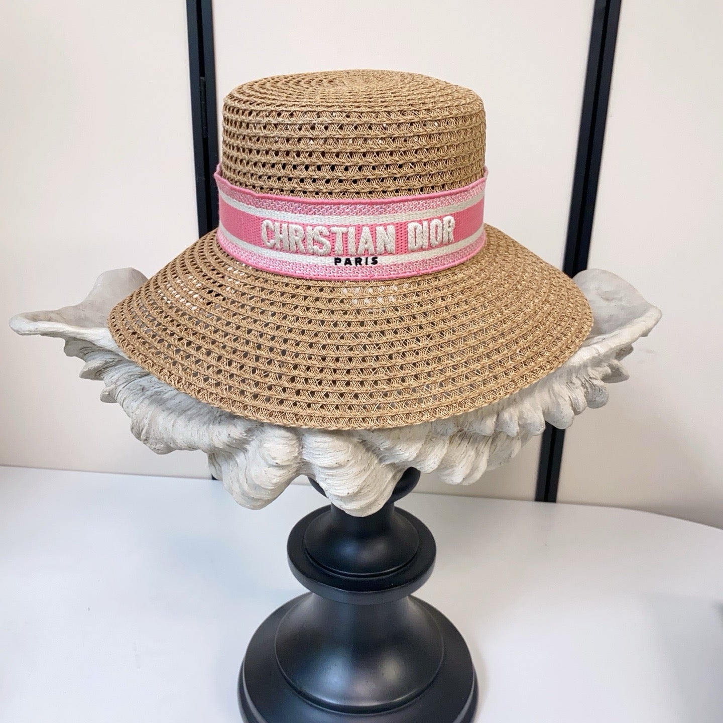 Dior Straw Hat With Embroidered Logo 212956