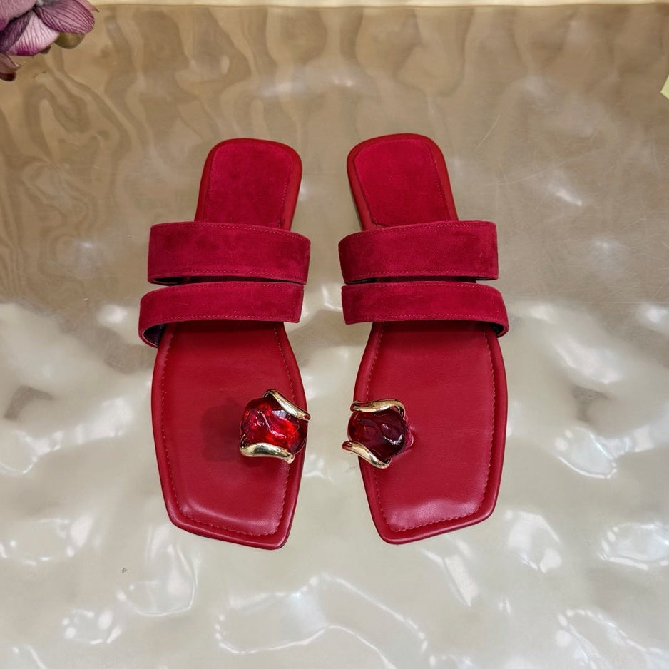 Jimmy Choo 2026 Flat Sandals Suede 949782