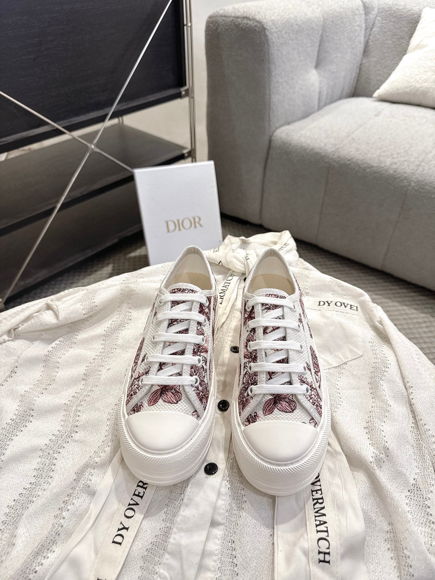 Dior 2026 Embroidered Platform Sneaker Canvas 932124
