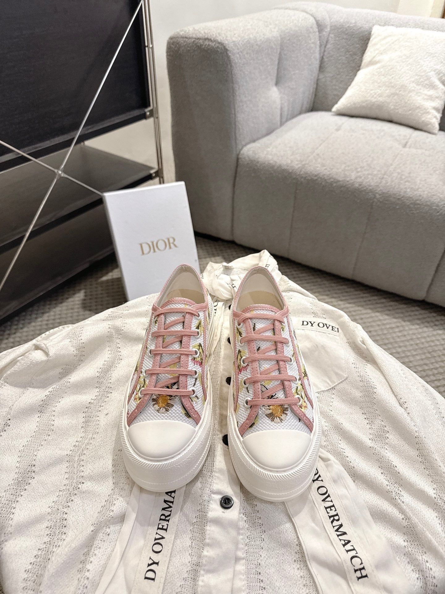 Dior 2026 Embroidered Platform Sneaker Canvas 932124