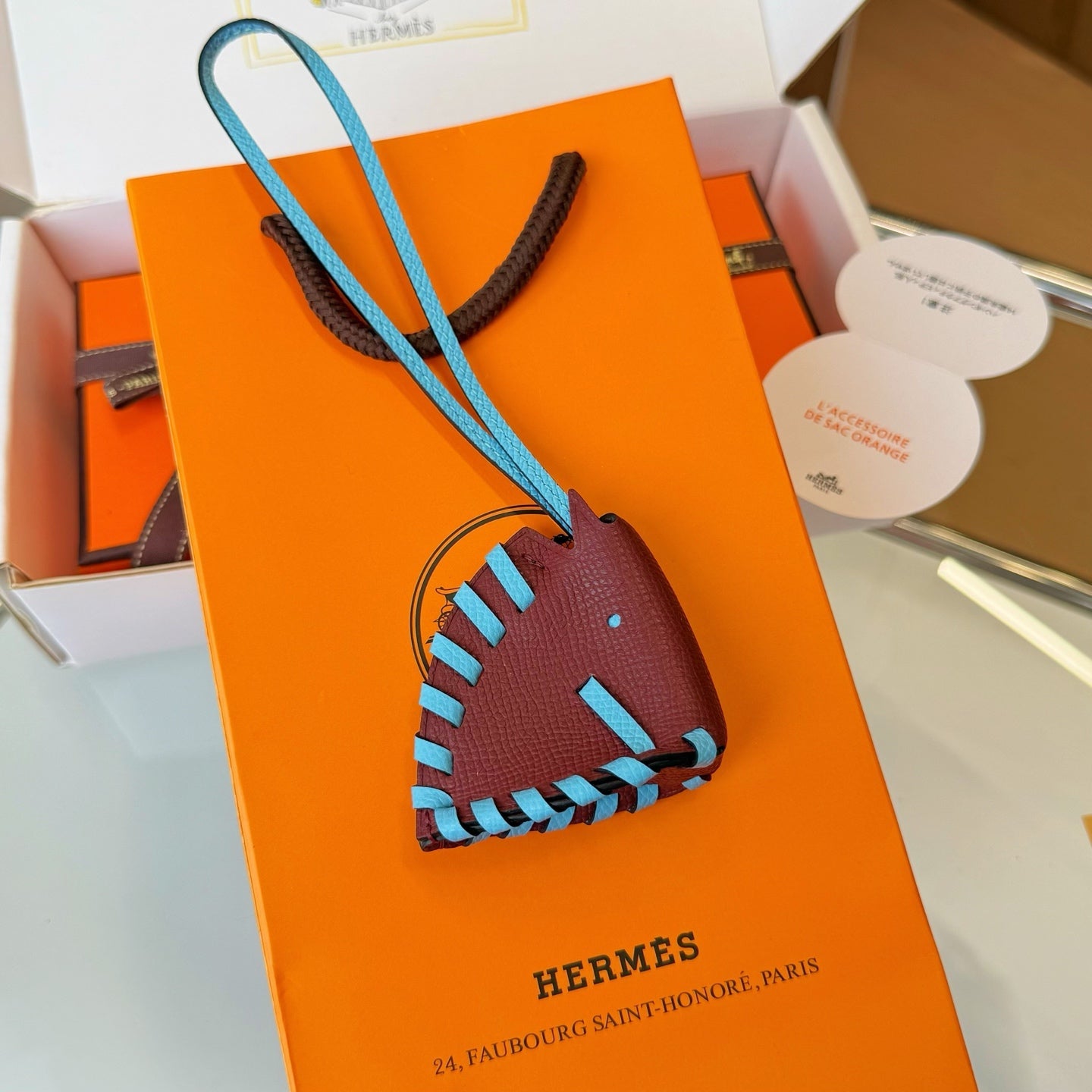 Hermes Cheval Tresse Charm Leather