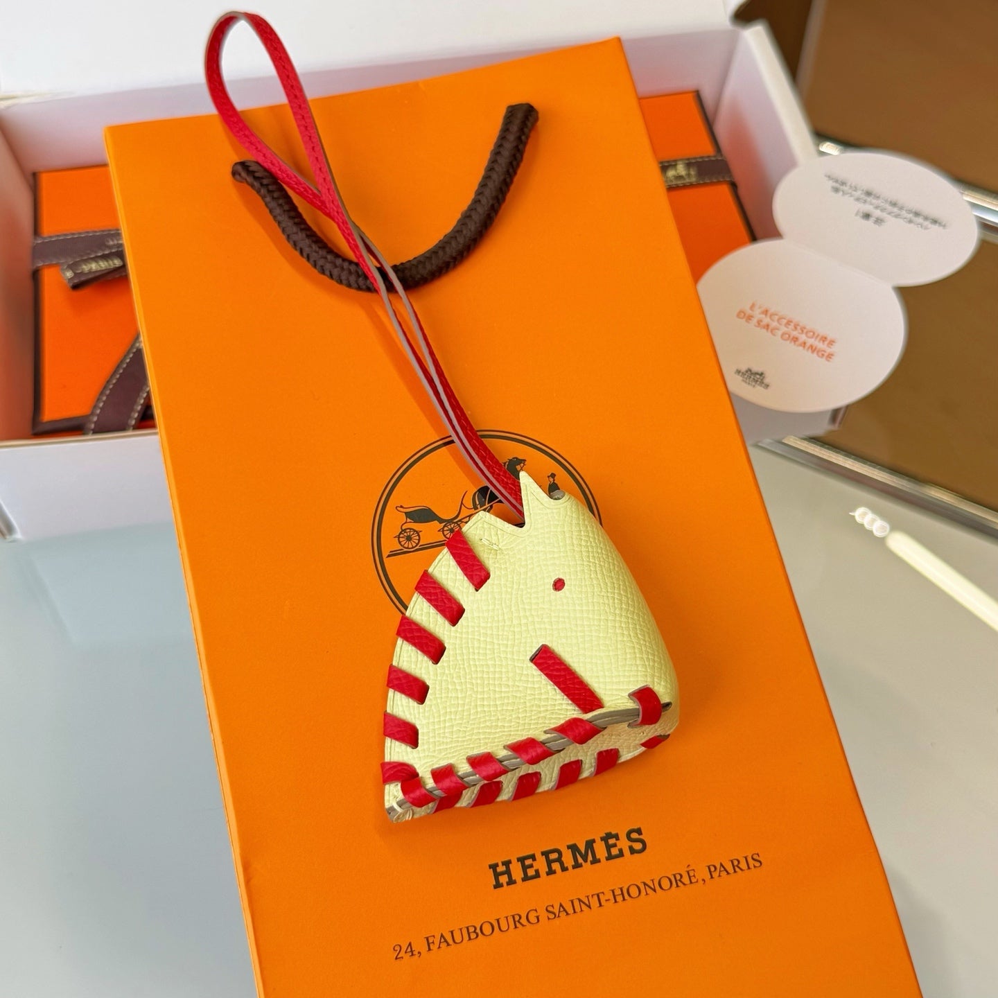 Hermes Cheval Tresse Charm Leather