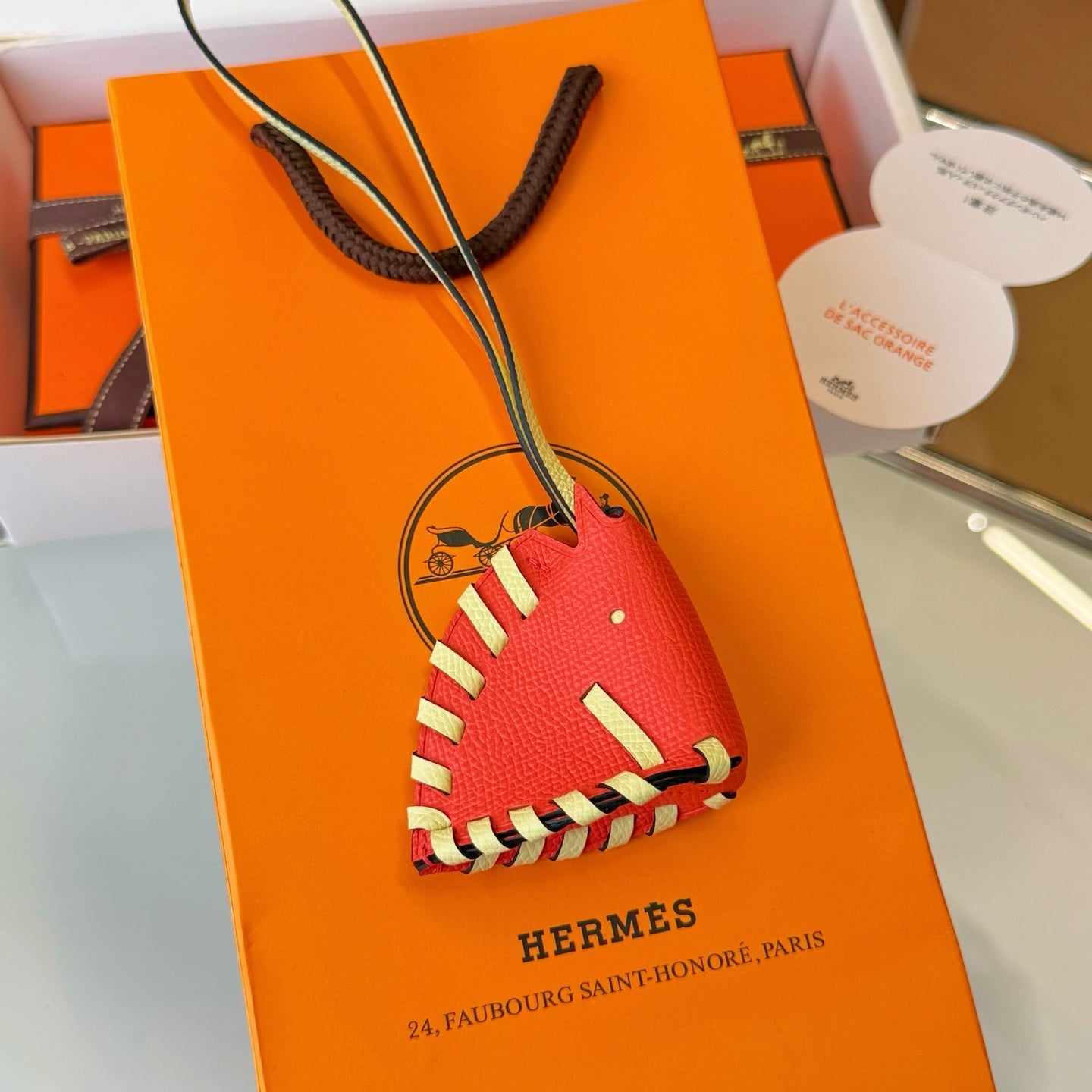 Hermes Cheval Tresse Charm Leather