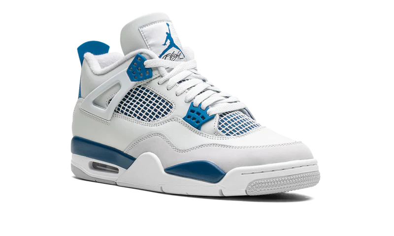 Nike Air Jordan 4 Military Blue White Suede
