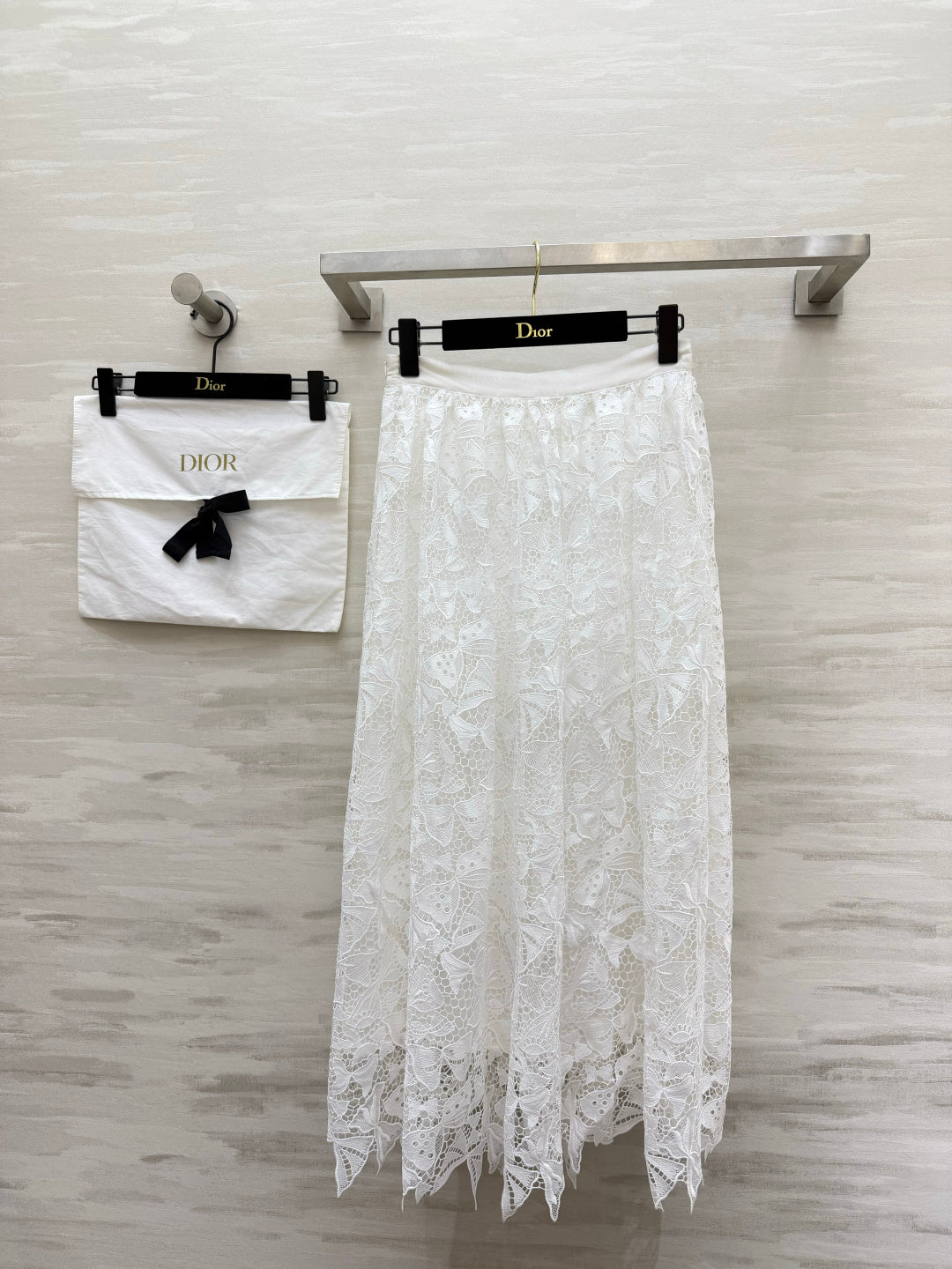 Dior 2026 Lace Skirt Black And White Cotton 410264