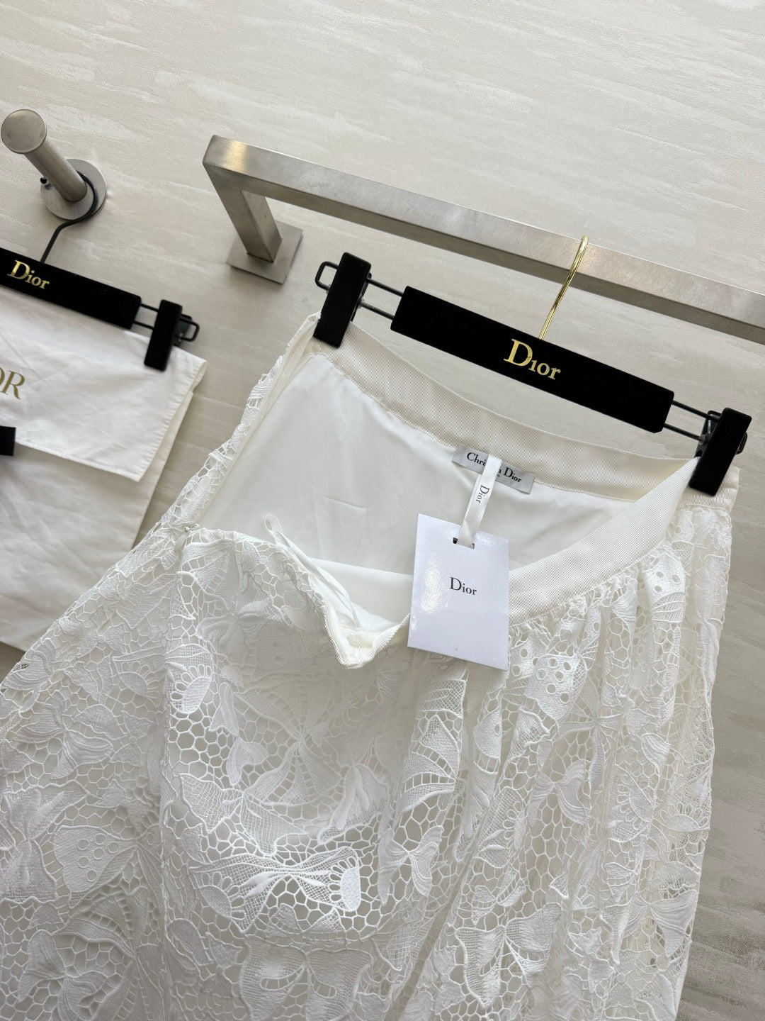 Dior 2026 Lace Skirt Black And White Cotton 410264