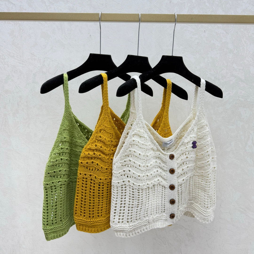 Chanel 2026 Hollow Camisole Wool Nylon