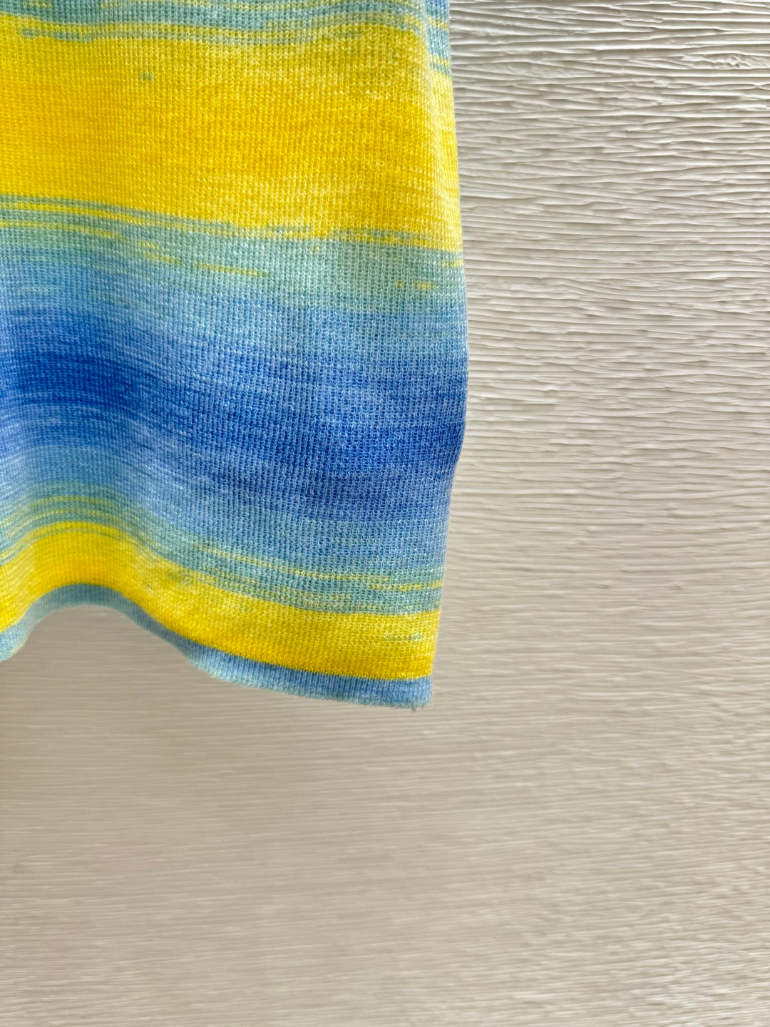 Miumiu 2026 Striped Shirt Yellow Blue and Gray Wool