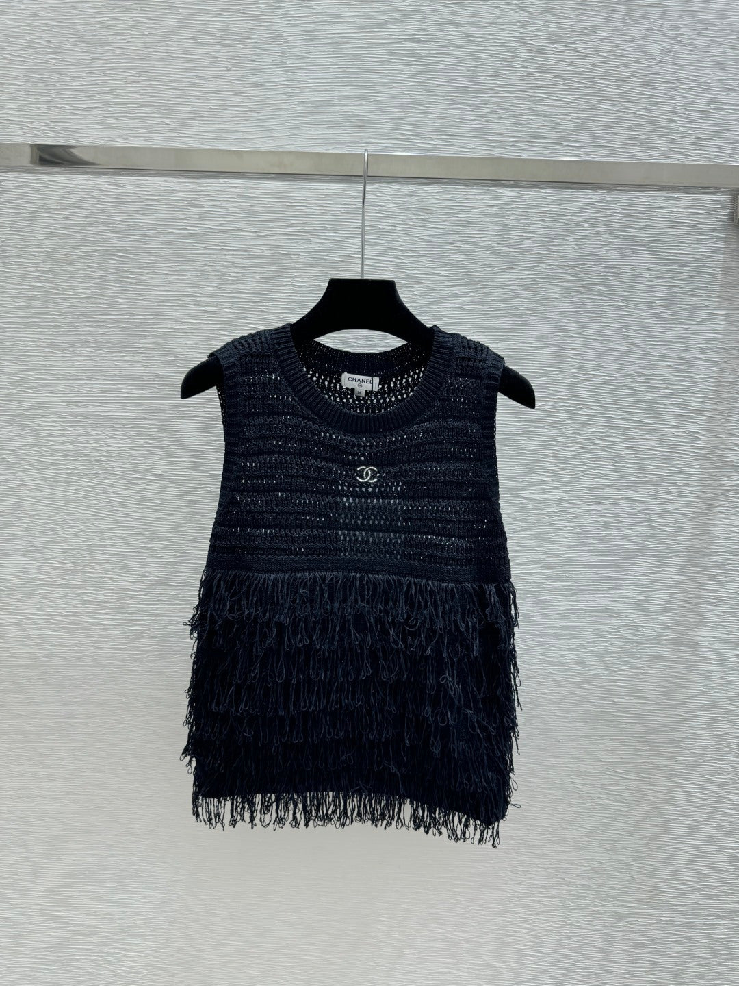 Chanel 2026 Tassel Knit Vest Cotton 264003
