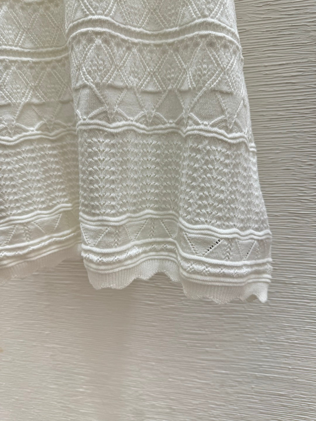 Miumiu 2026 Round Neck Knitted Vest Dress Cotton 516052