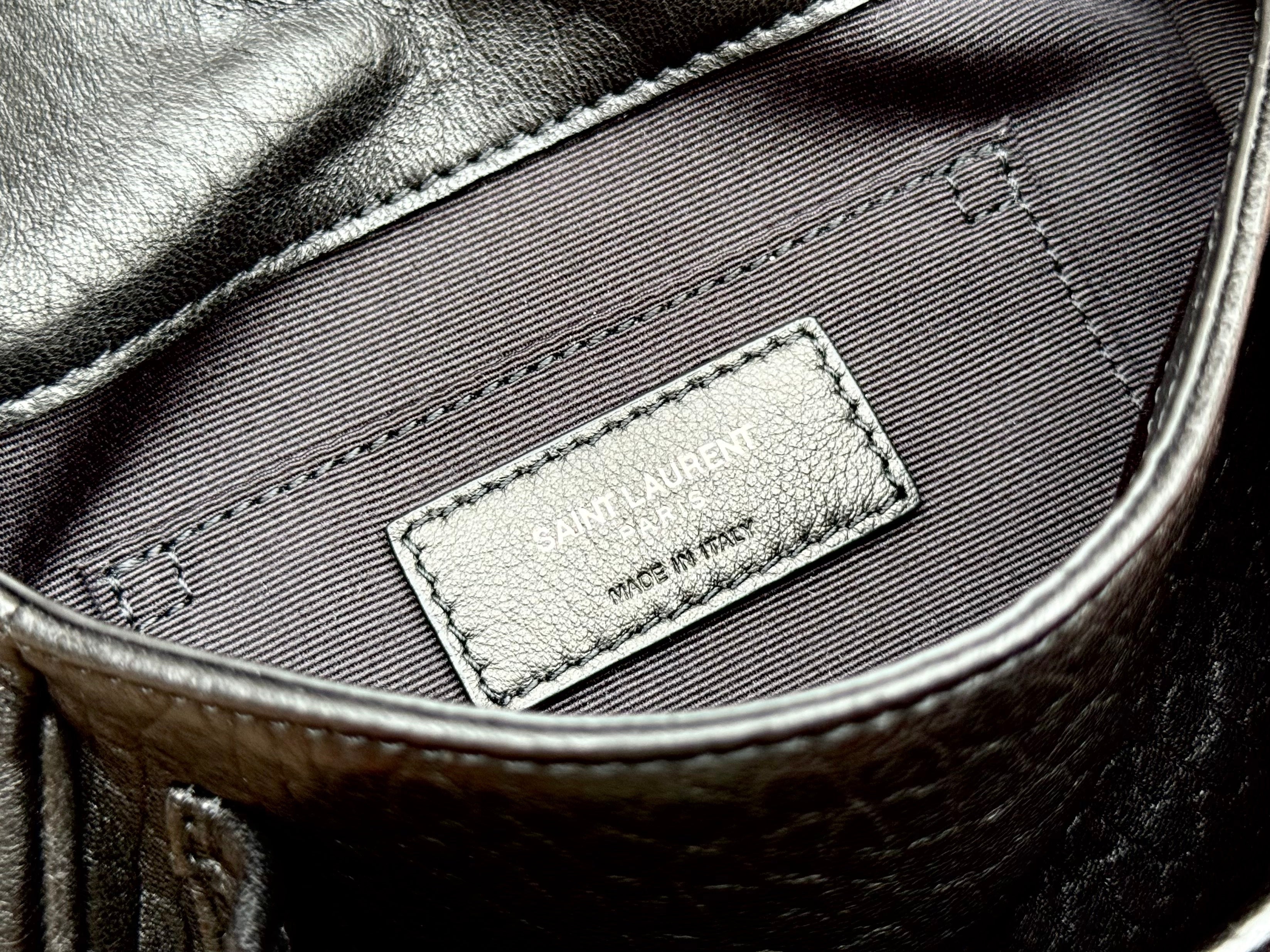 YSL Niki Mini Handbag 18 Black Lambskin Sliver Hardware