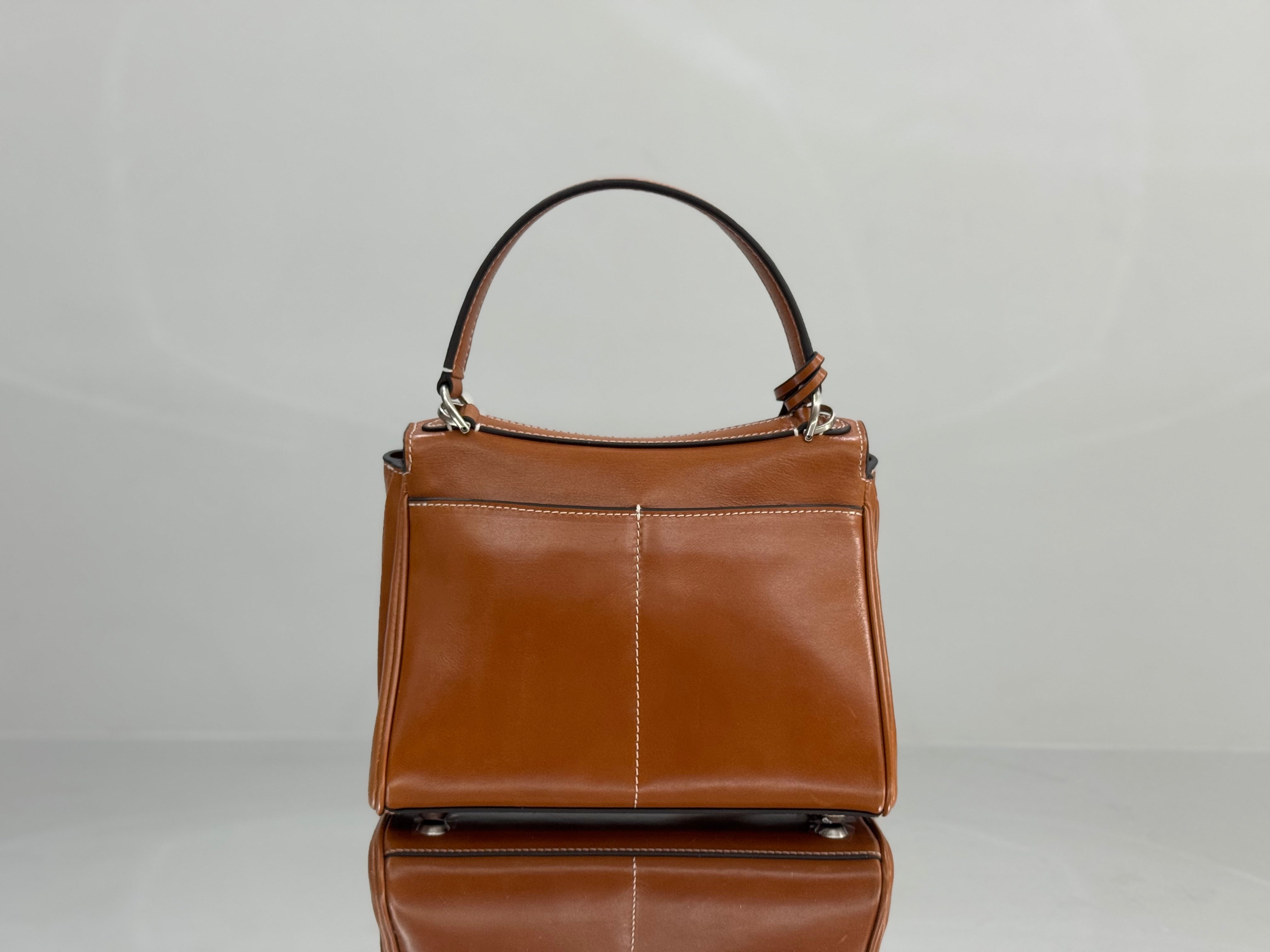 Balenciaga Small Bag 22 Camel Brown Cowhide Sliver Hardware
