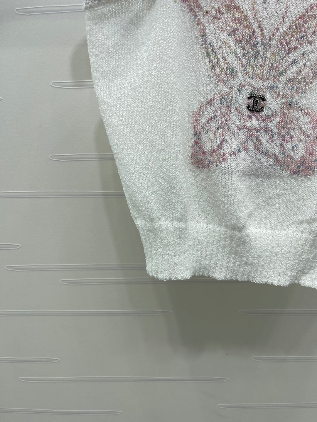Chanel 2026 Butterfly Off-Shoulder Knitted Vest Wool Cashmere