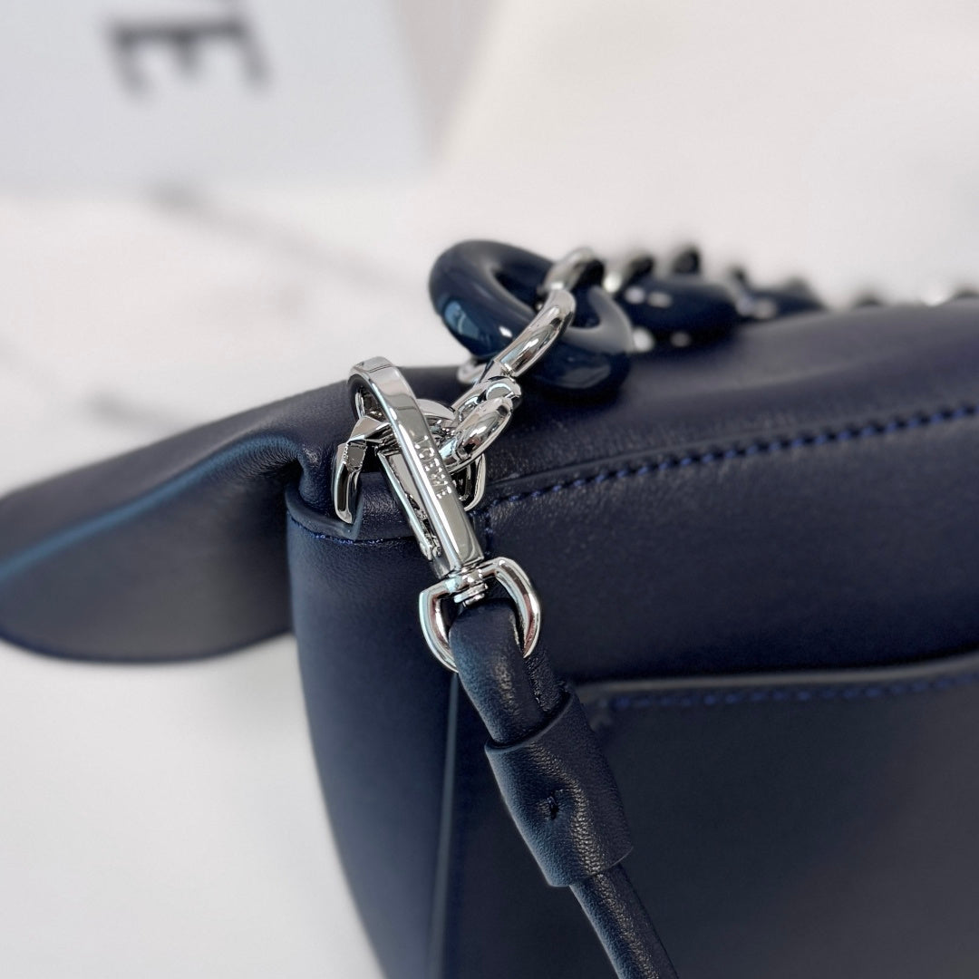 Loewe Ola Medium Bag Navy Blue Calfskin 274666