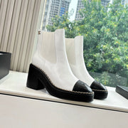 CC 25 Short Boot White Calfskin 430305