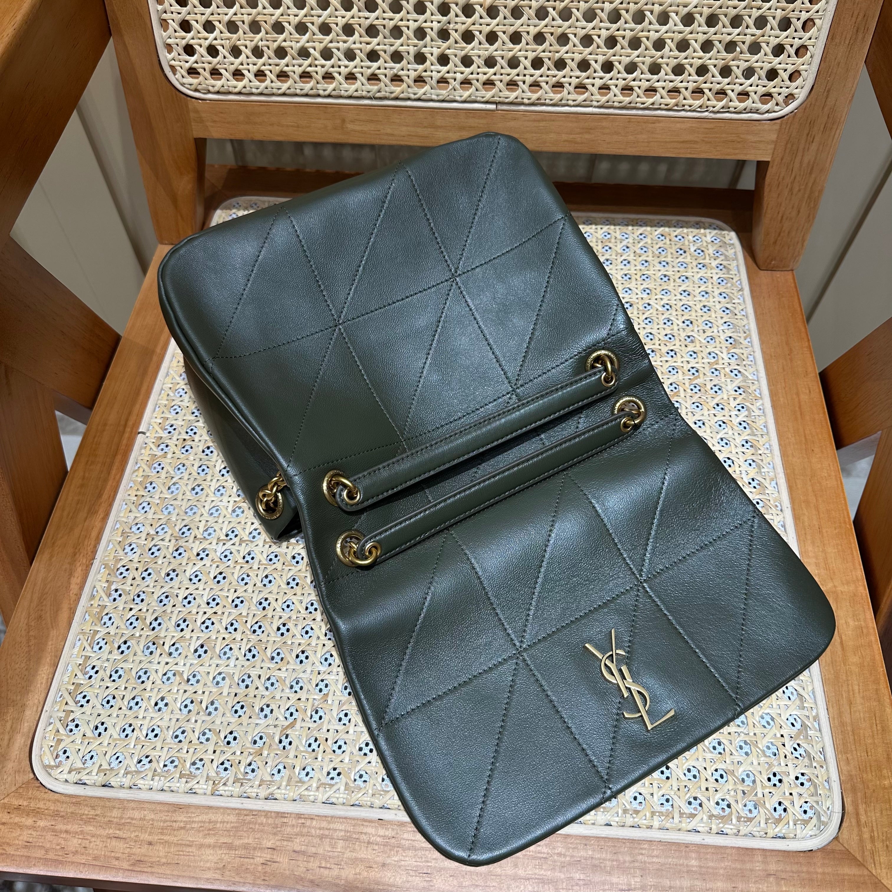 YSL Shoulder Bag 25 Dark Green Calfskin