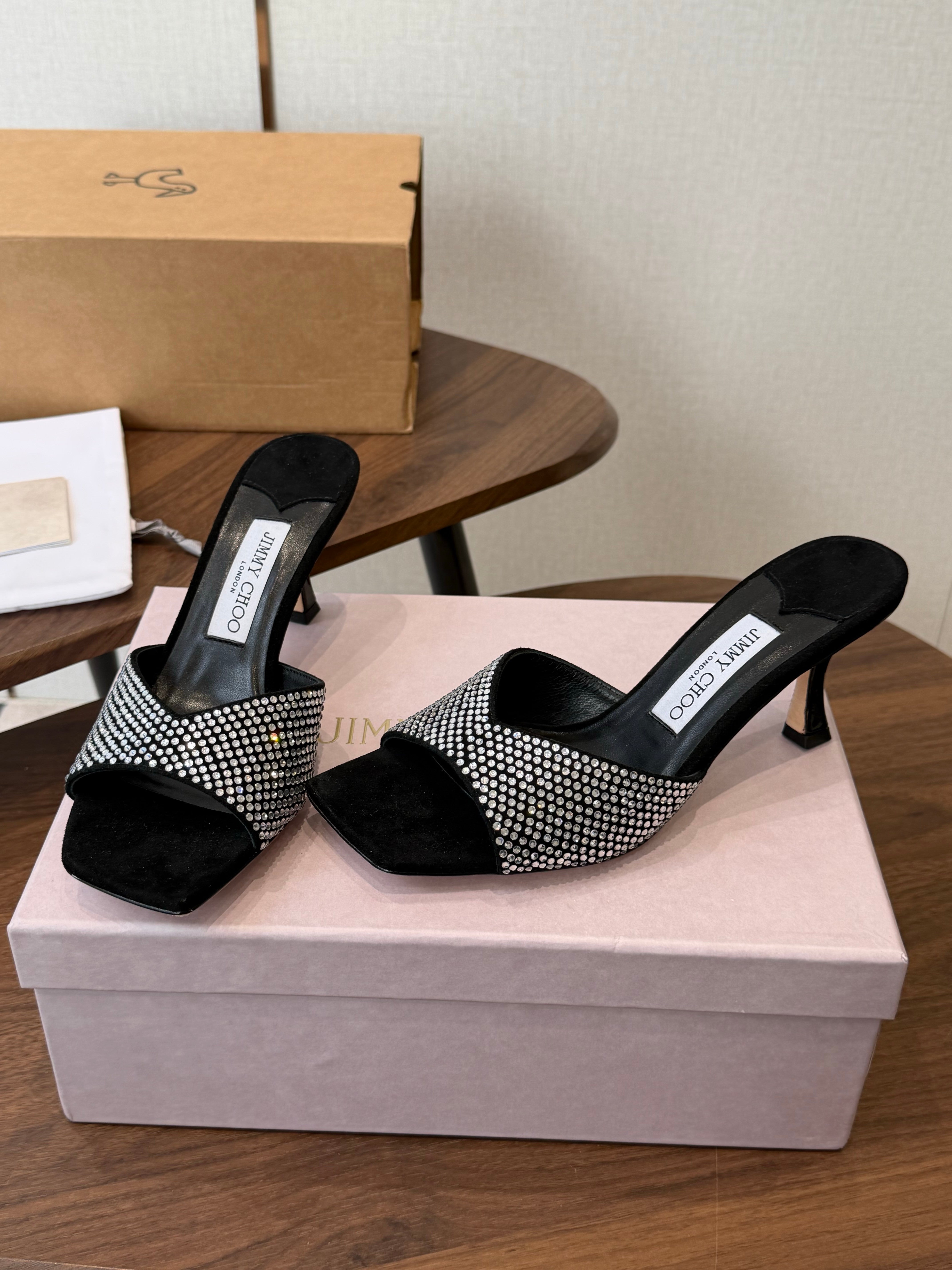 Jimmy Choo 2026 Skye Sandals 65mm Glitter Leather 940362