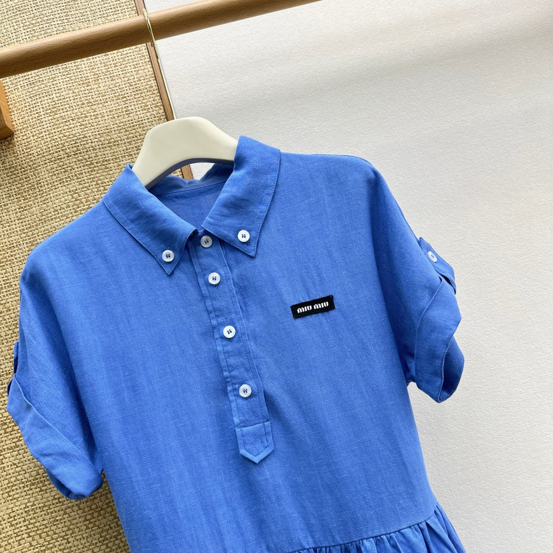 Miumiu 2026 Workwear Pocket Shirt Dress Cotton 514120