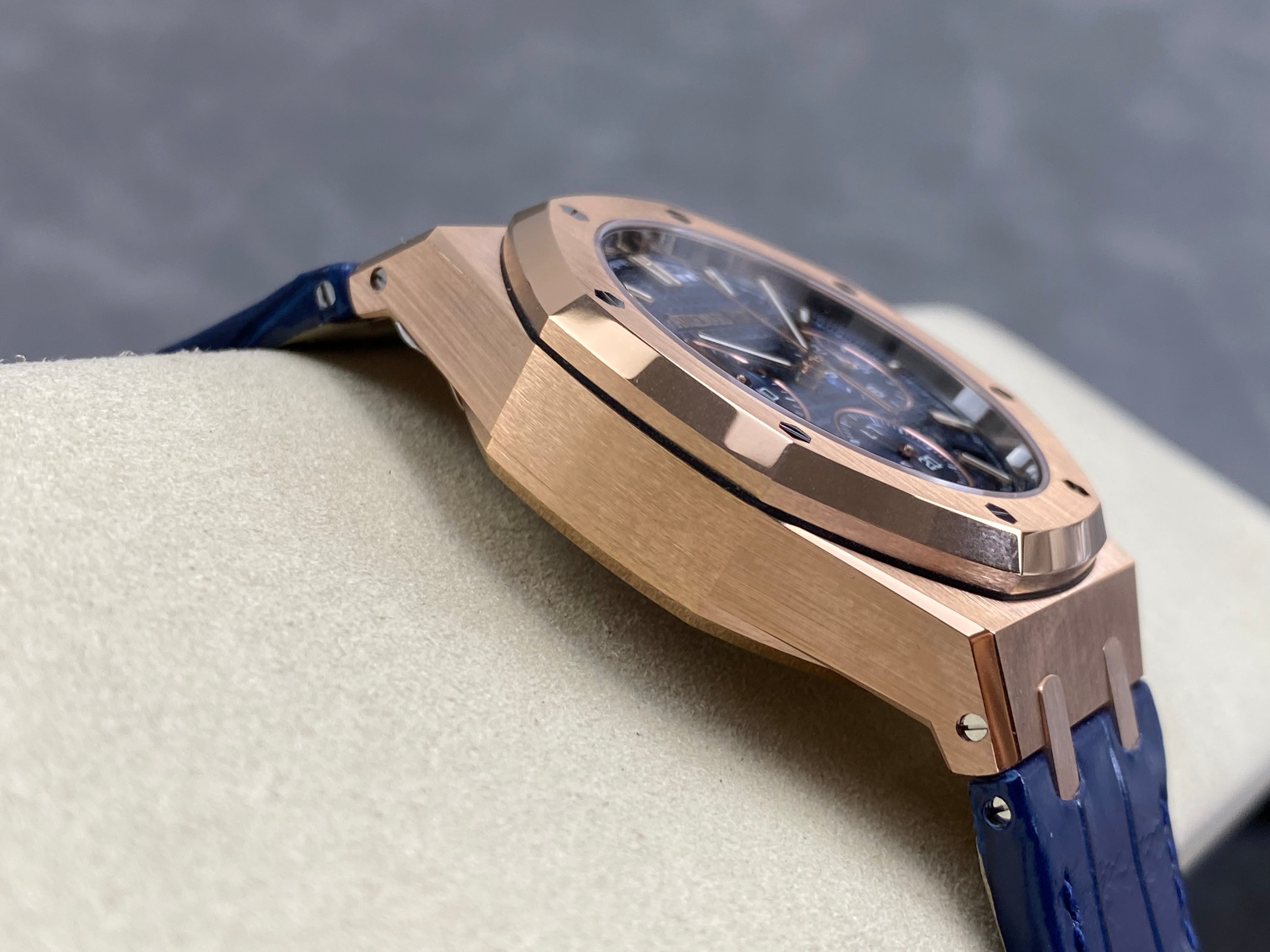 Audemars Piguet Royal Oak Chronograph 41mm Rose Gold Blue Dial