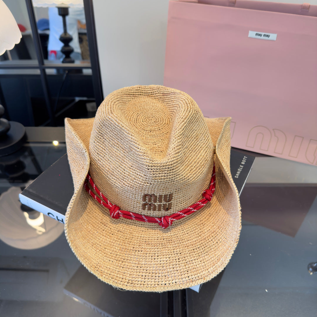 Miumiu Straw Cowboy Hat 221066
